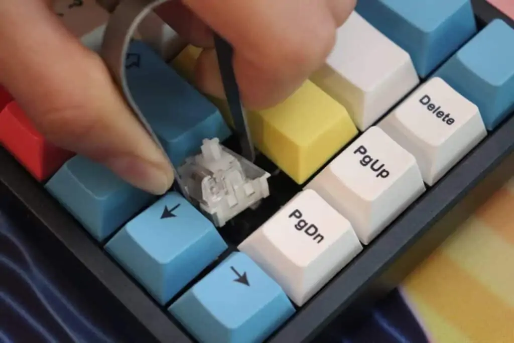 Pulling a switch from a keyboard