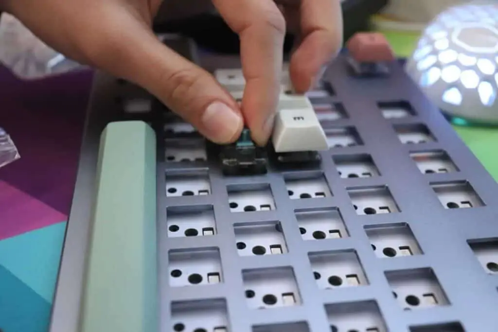 Putting switches into a keyboard